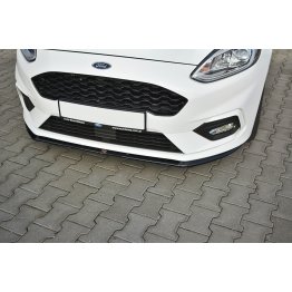 Накладка сплиттер на передний бампер Вар3 на Ford Fiesta VIII ST-Line